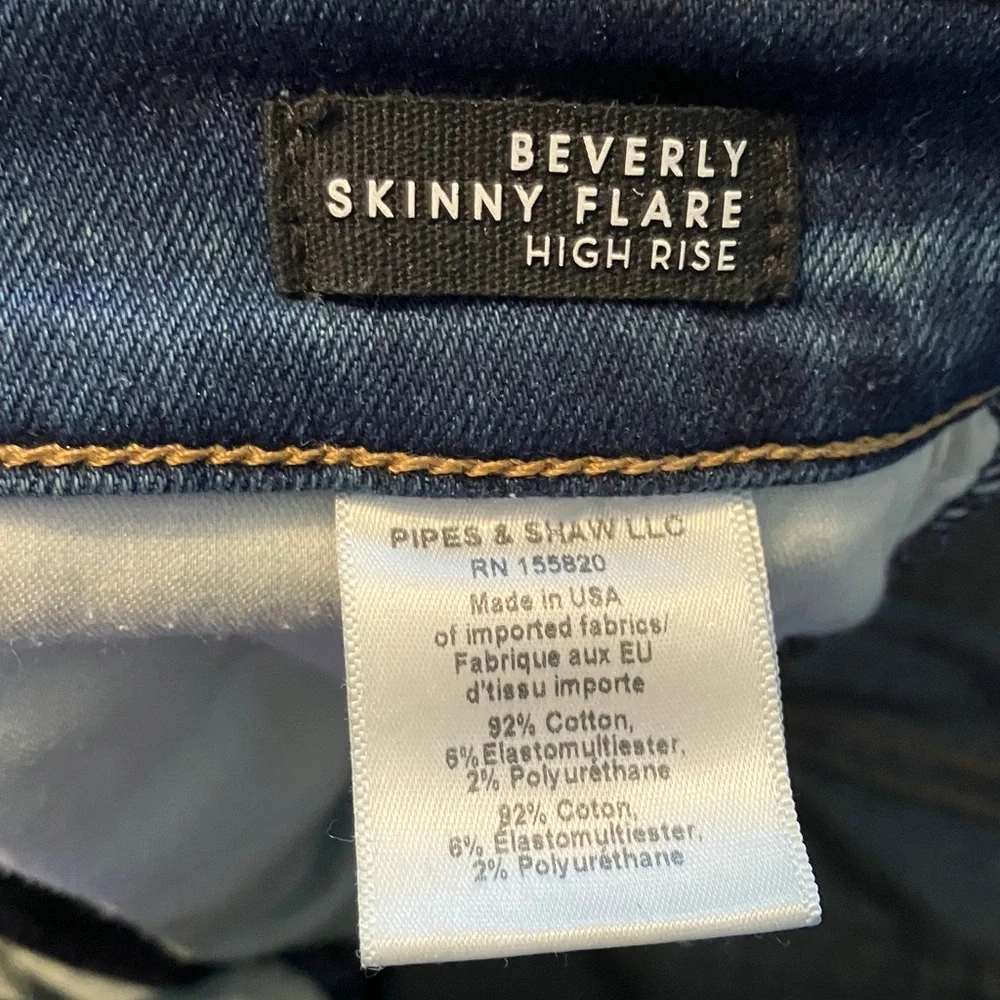 Veronica Beard Beverly skinny flare high rise jeans - Picture 6 of 12